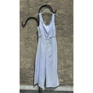 enTHREAD pant jumpsuit light blue tie/open back Sz‎ Large